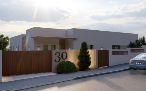 render de chalet moderno